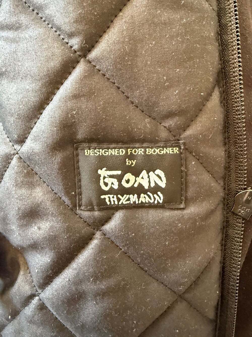 Rare VTG Bogner Goan Thylmann Deep Black Rhinestone Embroidered Jacket Size 10 - Picture 4 of 12